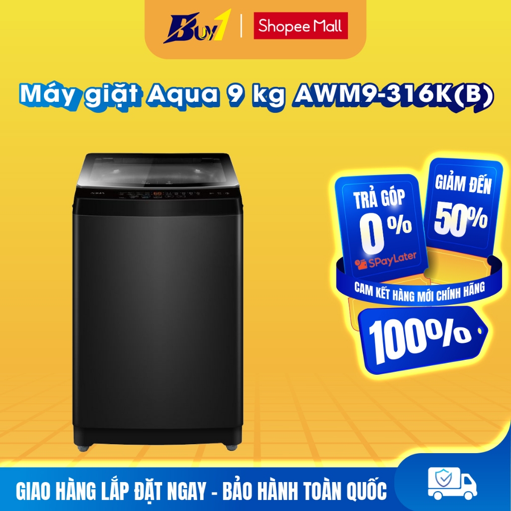 AWM9-316K(B) - Máy giặt Aqua 9 kg AWM9-316K(B) - Hàng chính hãng