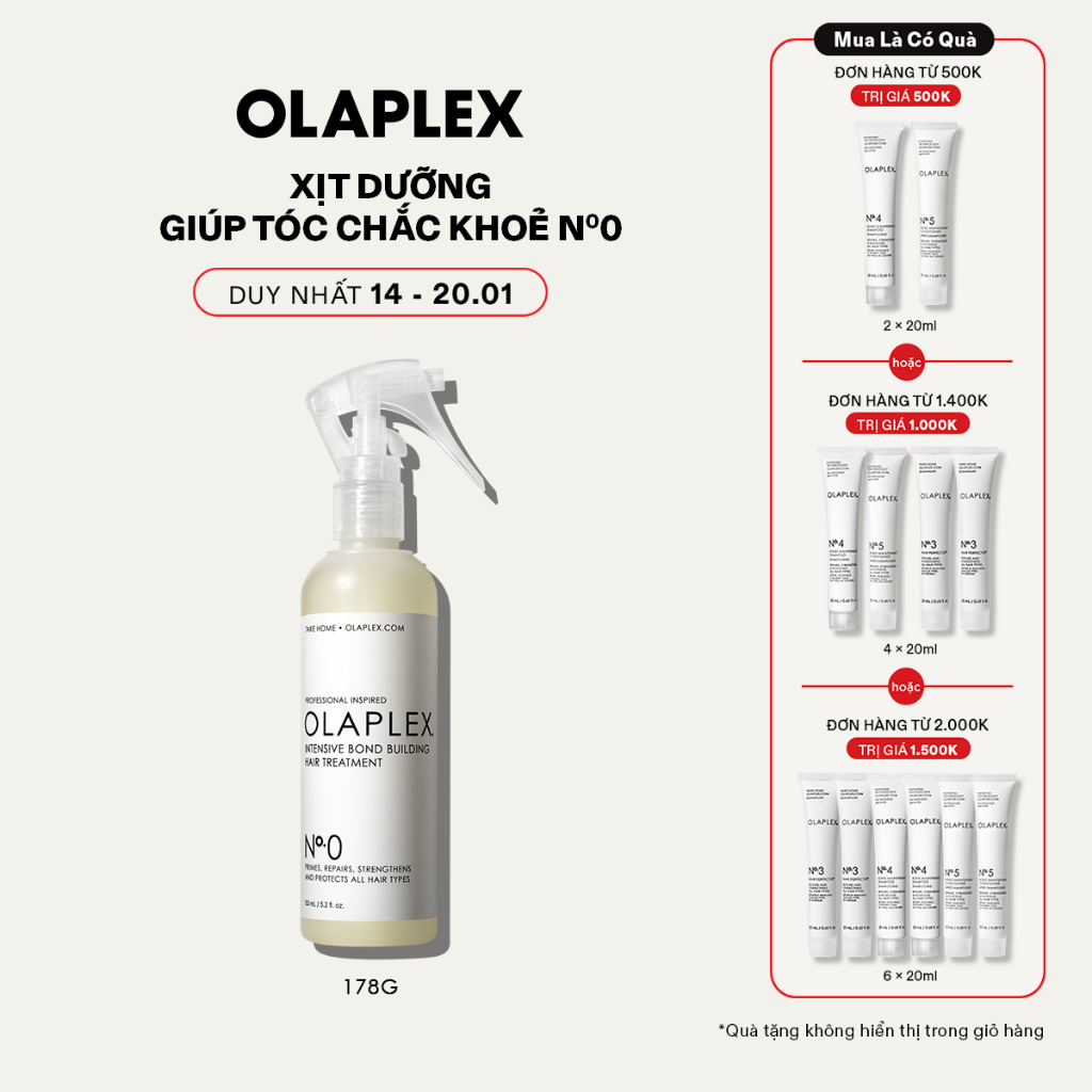 Sản phẩm dưỡng tóc chắc khỏe Olaplex No.0 Intensive Bond Building Hair Treatment 155ml