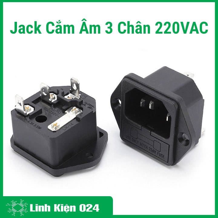 Jack Cắm Âm 3 Chân 220VAC-10A