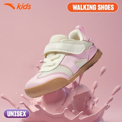 ANTA Kids Giày Tập Đi Bé Gái Đế Mềm Cao Su, Hạn Chế Trơ Trượt, Quai Dán Velcro Tiện Lợi 332520001U-3