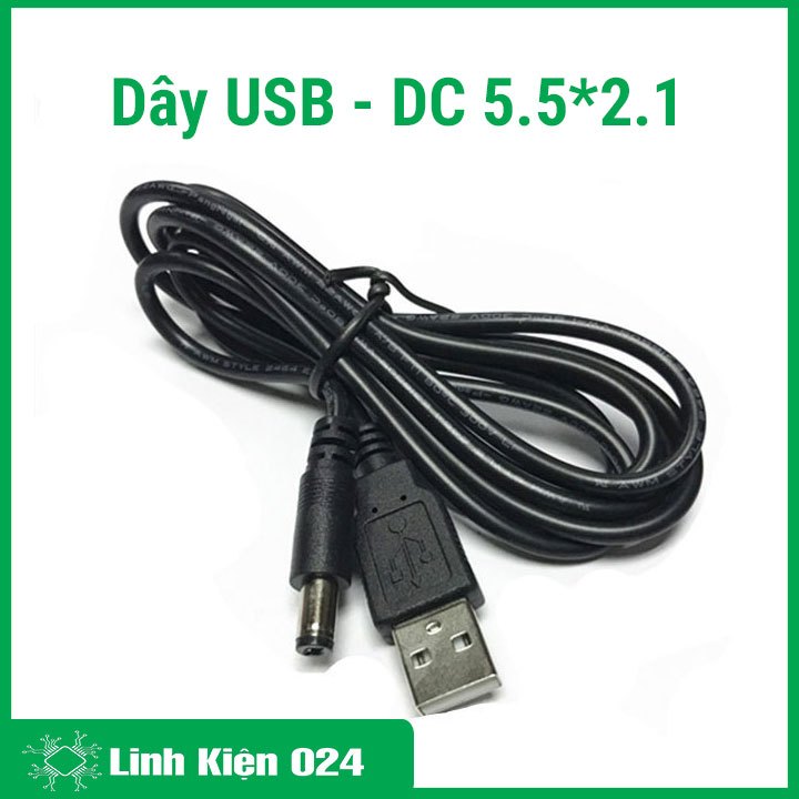 Dây Cáp USB To DC 5.5x2.1mm
