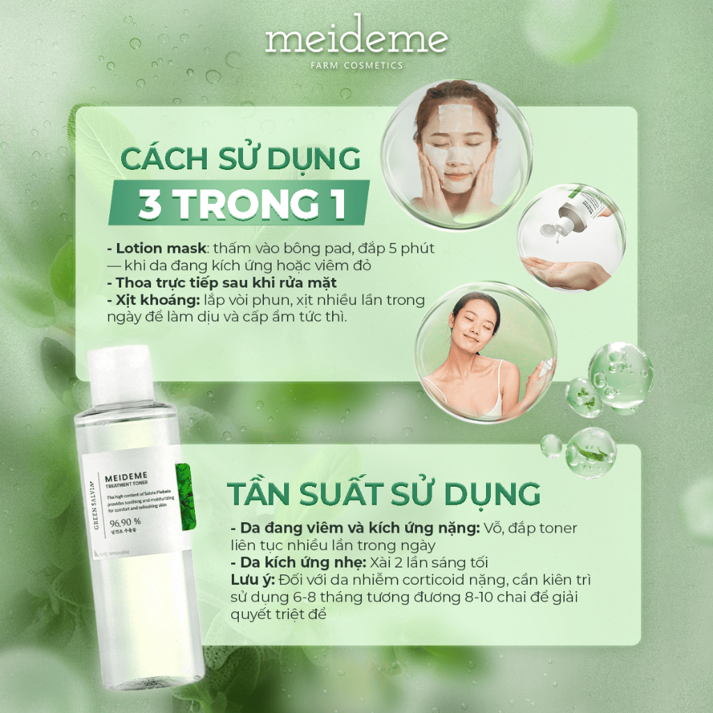 Toner dập viêm dịu da MEIDEME Green Salvia Treatment Toner 200ml | BigBuy360 - bigbuy360.vn