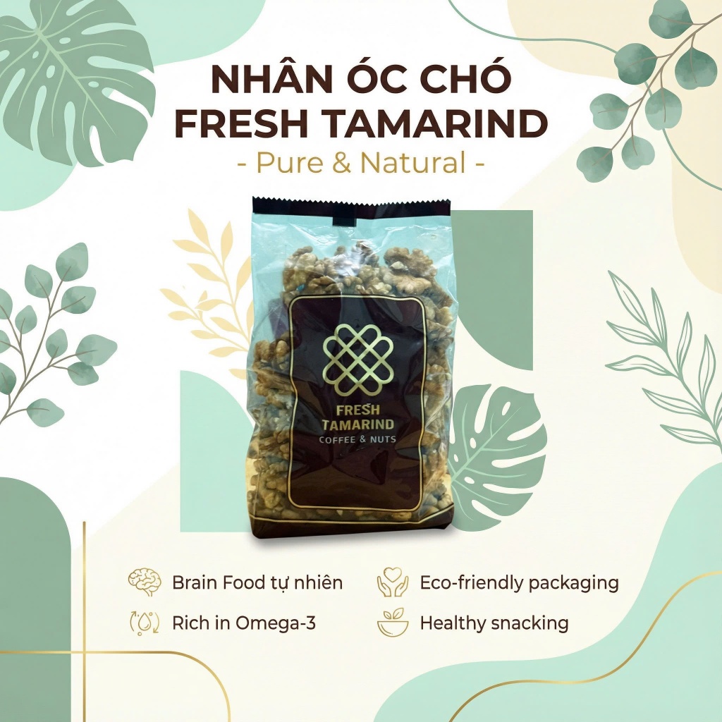 . .Nhân hạt Óc chó Tamarind Úc 500 gram.