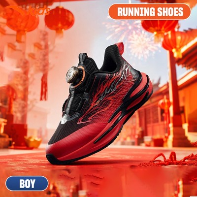 ANTA Kids Red Flame 6.0 Giày Chạy Thể Thao Bé Trai Đế Êm Nhẹ, Chạy Nhảy Vận Động Thoải Mái, Khóa Xoay Tiện Lợi 3126A9902