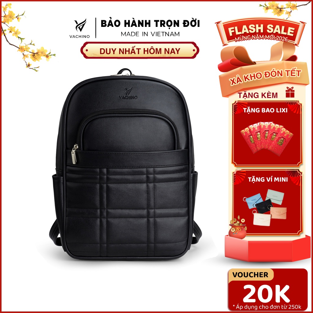 Balo Vachino - Balo da đựng laptop thời trang phong cách sang trọng đựng laptop 15in VACHINO-BG037
