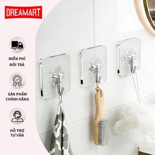 DREAMART Móc Dán Tường Đa Năng Trong Suốt, Chịu Lực Cao, Không Cần Khoan – Dùng Cho Nhà Bếp Và Phòng Tắm