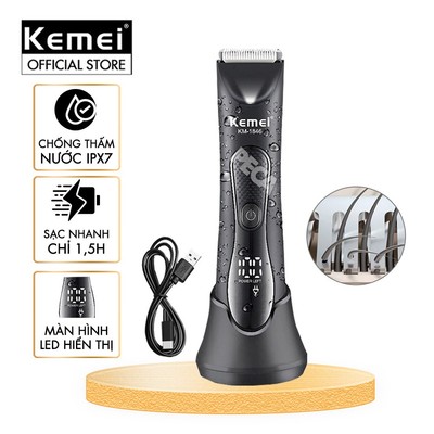 Máy cạo lông toàn thân KEMEI KM-1846 chống nước - cạo lông bikini, nách & toàn thân an toàn, không đau - Chính hãng