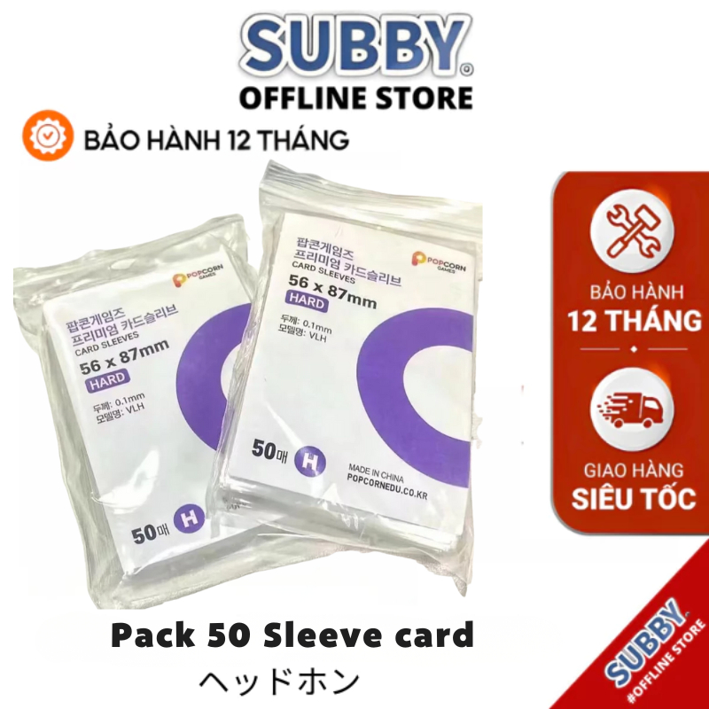Pack 50 Sleeve bảo vệ lomo, card idol, ảnh, thẻ bài Buka Sleeve Hard tránh bụi bẩn, trầy xước - Kích