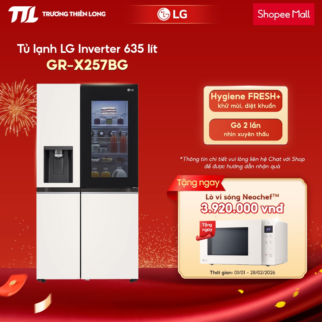 GR-X257BG - Tủ Lạnh LG Inverter 635 Lít Side By Side InstaView Door-in-Door GR-X257BG [FREESHIP HCM]