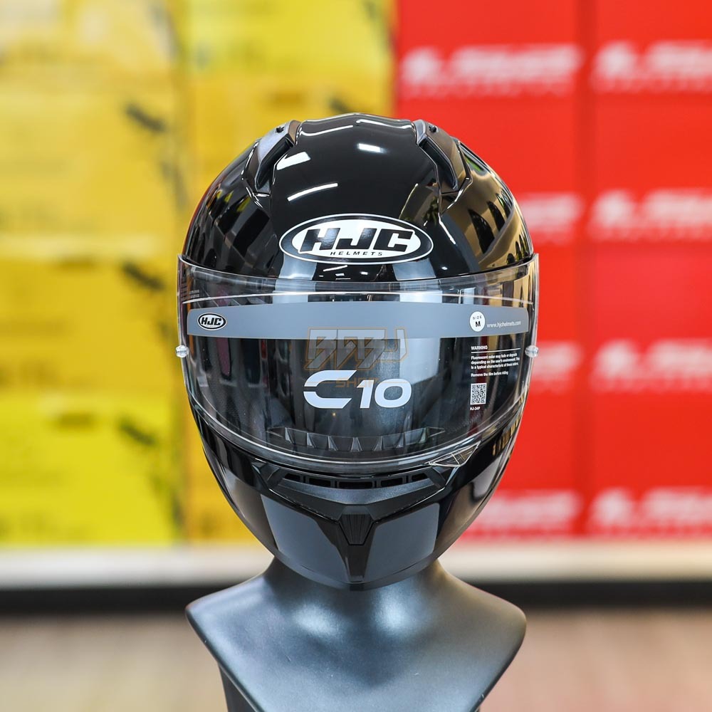 Mũ Bảo Hiểm Fullface 1 Kính HJC C10 Đen Bóng - ECE 2206