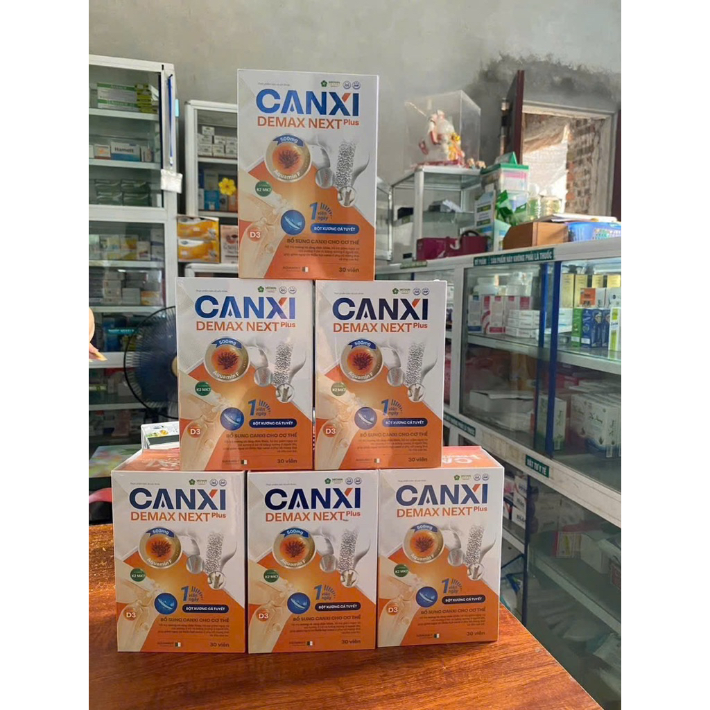 [Tặng 1 vỉ 3B] Canxi Demax Next Plus -Canxi Từ Tảo Biển Aquamin F & Xương Cá Tuyết, Hỗ Trợ Xương Chắ