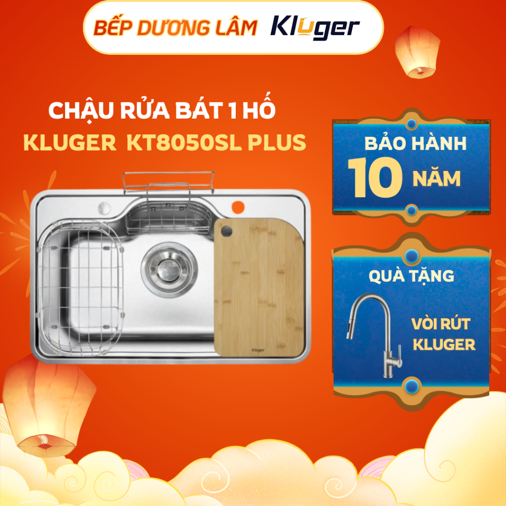 Chậu rửa bát Kluger KT8050SL Plus |CAM KẾT HÀNG CHÍNH HÃNG