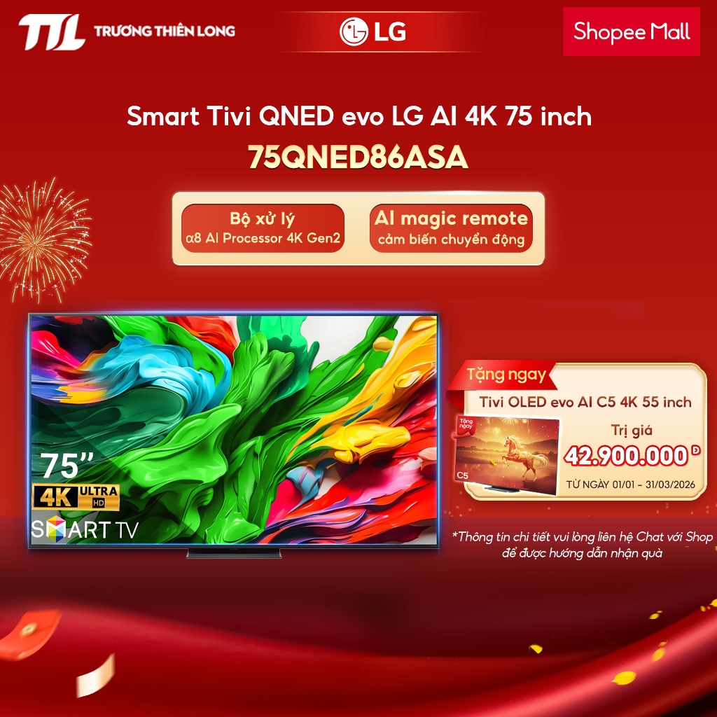 75QNED86ASA [75 Inch] | 86QNED86ASA [86 Inch] - Smart Tivi LG QNED Evo AI MiniLED 4K QNED86ASA [FREE