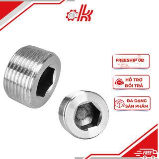 Ốc bít lục giác ren ngoài - Nút Bịt Ren Ngoài Lục Giác Chìm - Ốc Bít Ống Nước