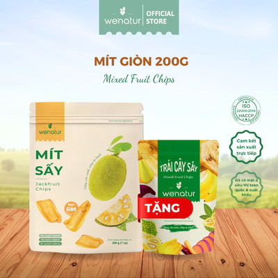 [MUA 1 TẶNG 1] Mít Sấy Giòn Không Đường We'natur 200g (tặng 1 Trái cây sấy 100g)