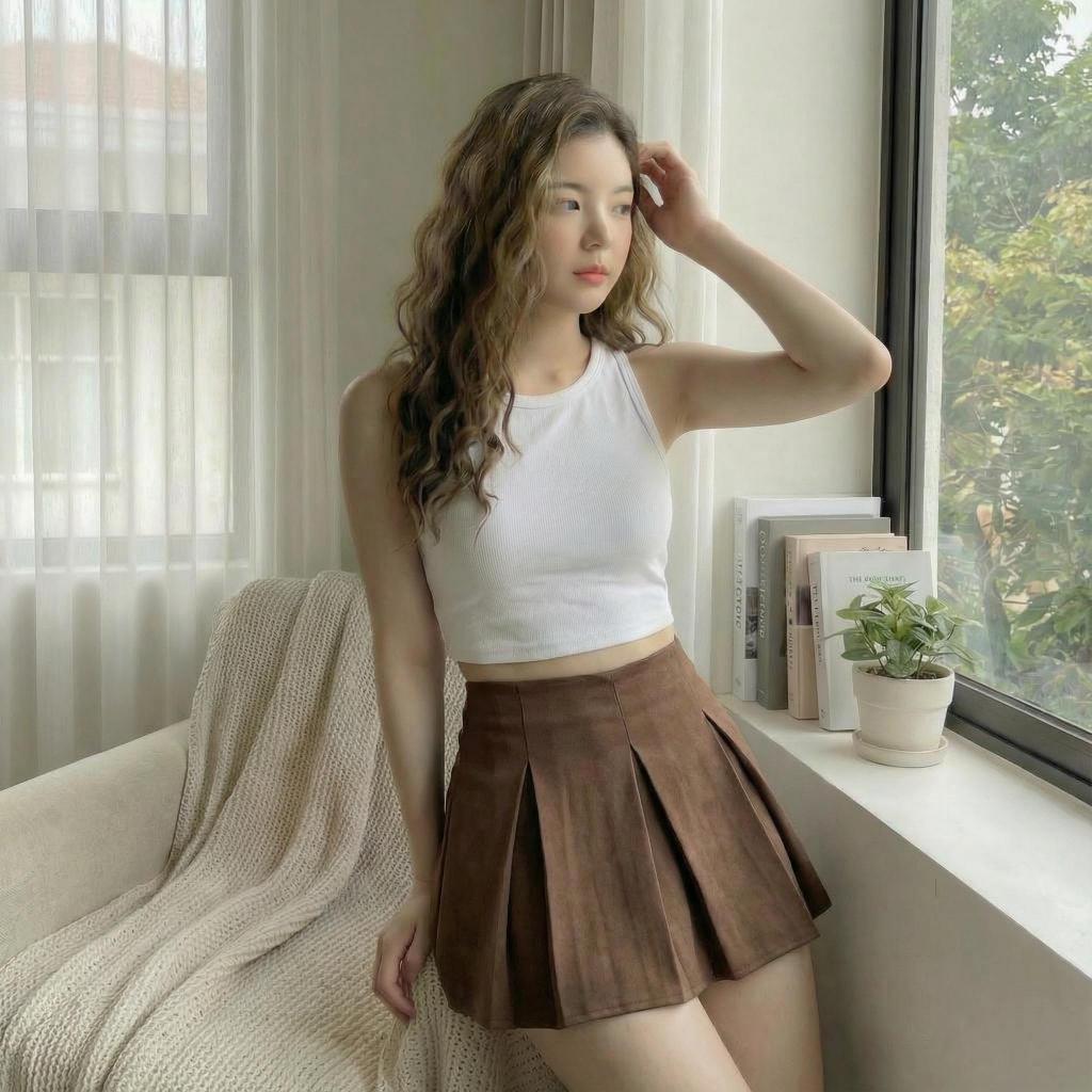 {MV3} Chân Váy Xếp Ly, Chân Váy Có Lót - Mộc Xinh Store