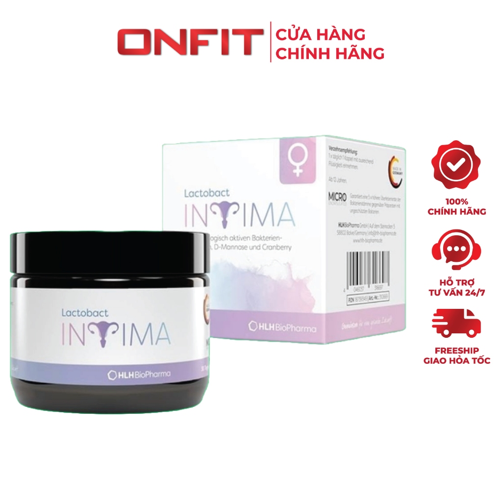 Men Vi Sinh Lactobact Intima (Hộp 30, 60 Viên) Bổ Sung Lợi Khuẩn, Cranberry, D-Mannose | ONFIT