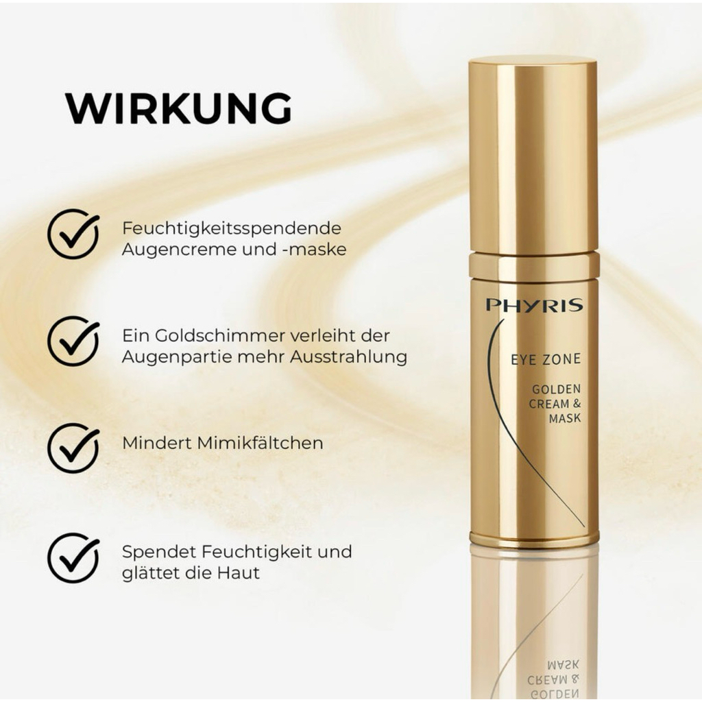 Phyris Kem và mặt nạ vàng Axit hyaluronic chăm sóc mắt, 15ml