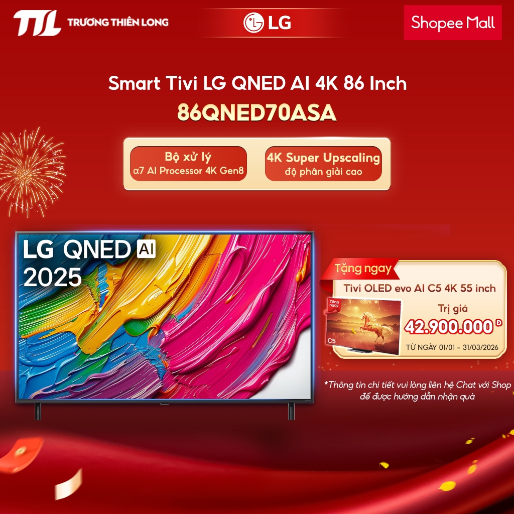 86QNED70ASA - Smart Tivi LG QNED AI 4K 86 Inch 86QNED70ASA [FREESHIP HCM]