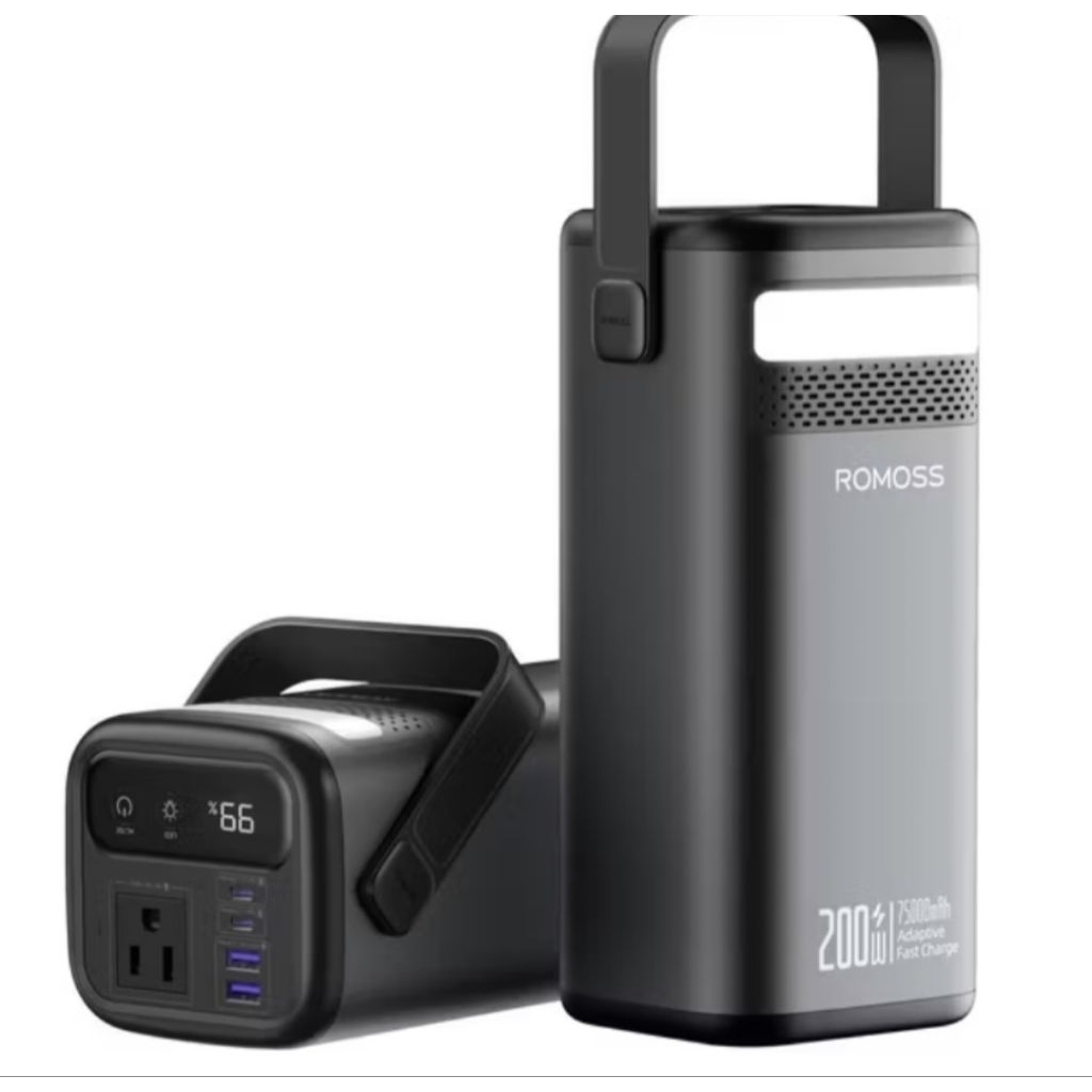 Pin dự phòng 75000mAh ROMOSS PMT75 công suất 200W , có cổng AC 220V - ko hộp
