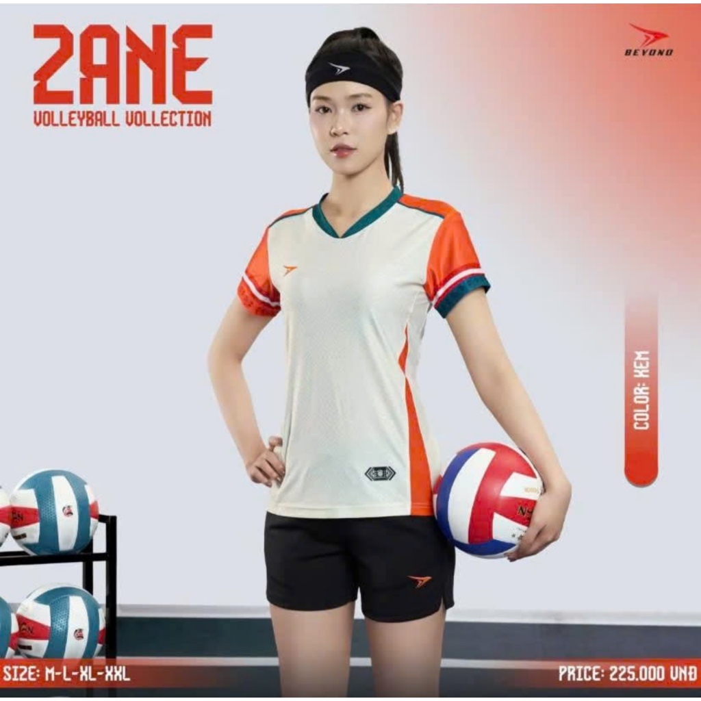 Bộ quần áo bóng chuyền nam nữ BEYONE KEM in tên số theo yêu cầu.vải mè mềm, thấm hút mồ hôi nhanh