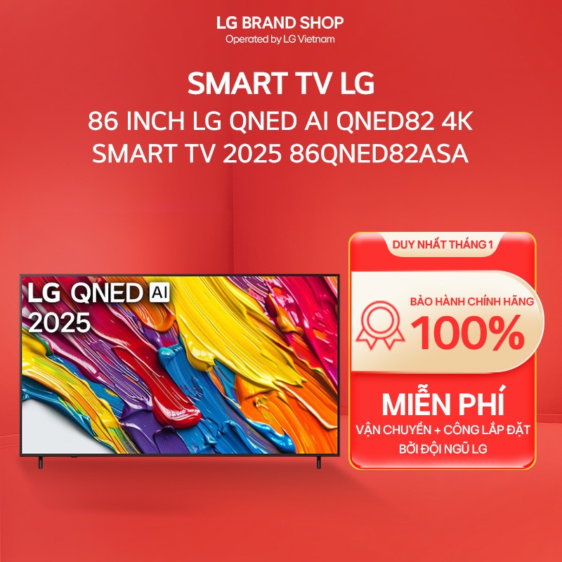 86 Inch LG QNED AI QNED82 4k Smart TV 2025 86QNED82ASA