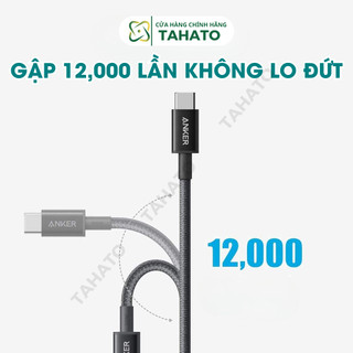 Cáp sạc Type c to typec c  60W dây sạc Anker TAHATO dây sạc nhanh cho iP 15 trở lên - Androi chiều dài 1m A8753