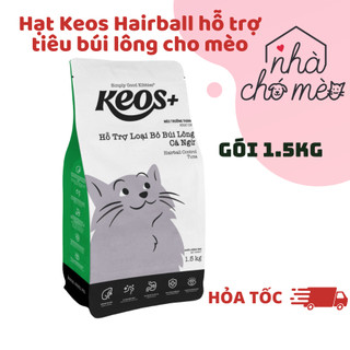[Túi 1.5kg] Thức Ăn Hạt Keos Hairball Hỗ Trợ Tiêu Búi Lông Cho Mèo Trưởng Thành