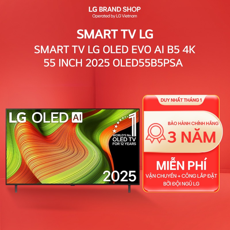 IB shop OLED55B5PSA - Smart TV LG OLED evo AI B5 4K 55 inch 2025 Giao nhanh.