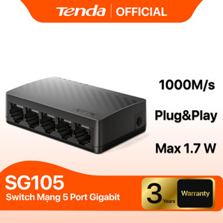 Bộ Chia Mạng Switch Tenda SG105 5 Cổng 10/100/1000Mbps Để Bàn Plug&Play