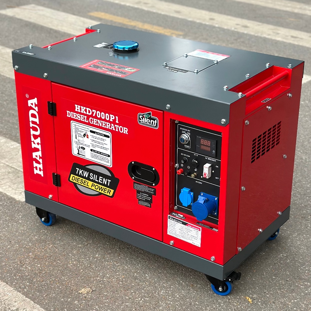 Máy Phát Điện Chạy Dầu 7KW Hakuda HKD7000P1