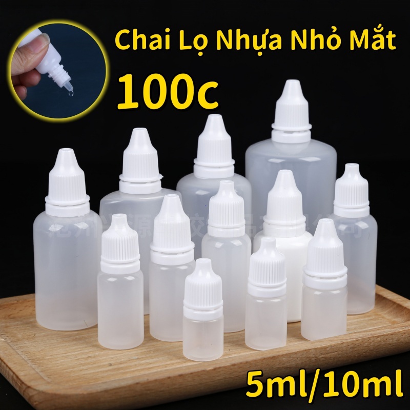 Chai Lọ Nhựa Nhỏ Mắt/Lọ Nhựa Nhỏ Mũi 5ml - 10ml, Chai Nhựa Trong Suốt Đựng Tinh Dầu Nhỏ Mũi