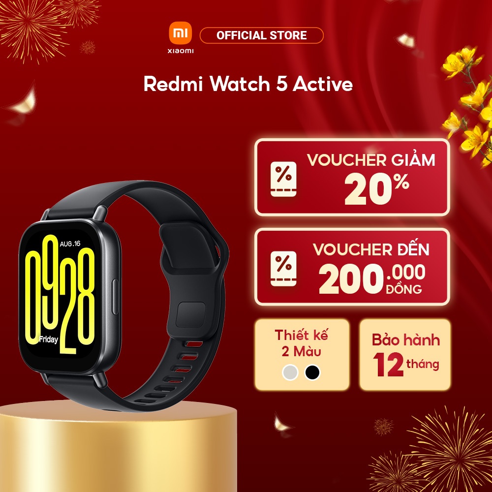 Đồng hồ thông minh Redmi Watch 5 Active | Màn hình LCD 2" l Nghe gọi Bluetooth | Kháng nước 5ATM | +