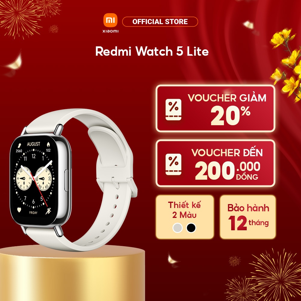 Đồng hồ thông minh Redmi Watch 5 Lite | Màn hình AMOLED 2" l Nghe gọi Bluetooth | +150 chế độ thể th