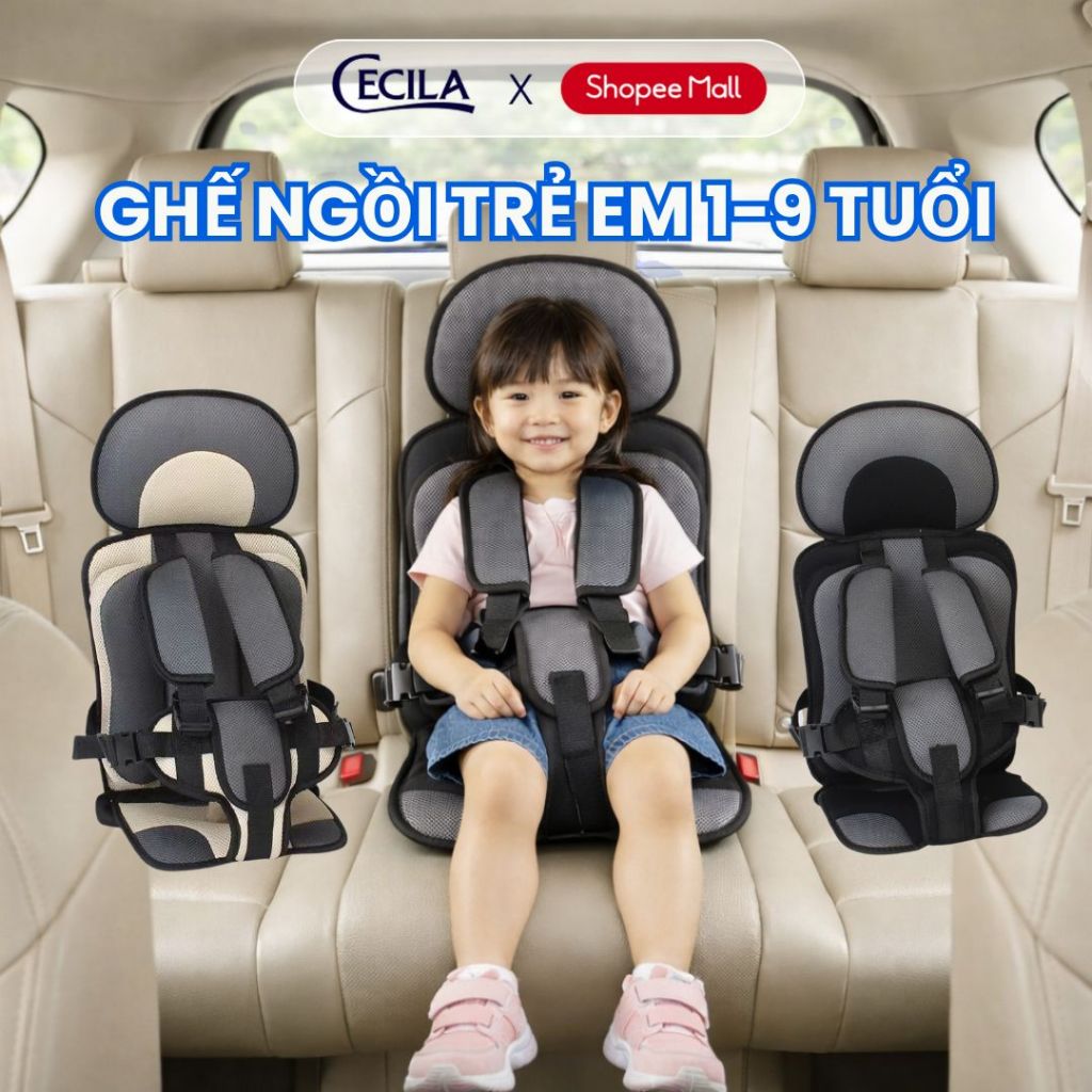 [SHIP HỎA TỐC] Ghế ngồi ô tô cho bé 1-9 tuổi CECILA bảo vệ an toàn cho bé khi ngồi trên xe dễ dàng sử dụng