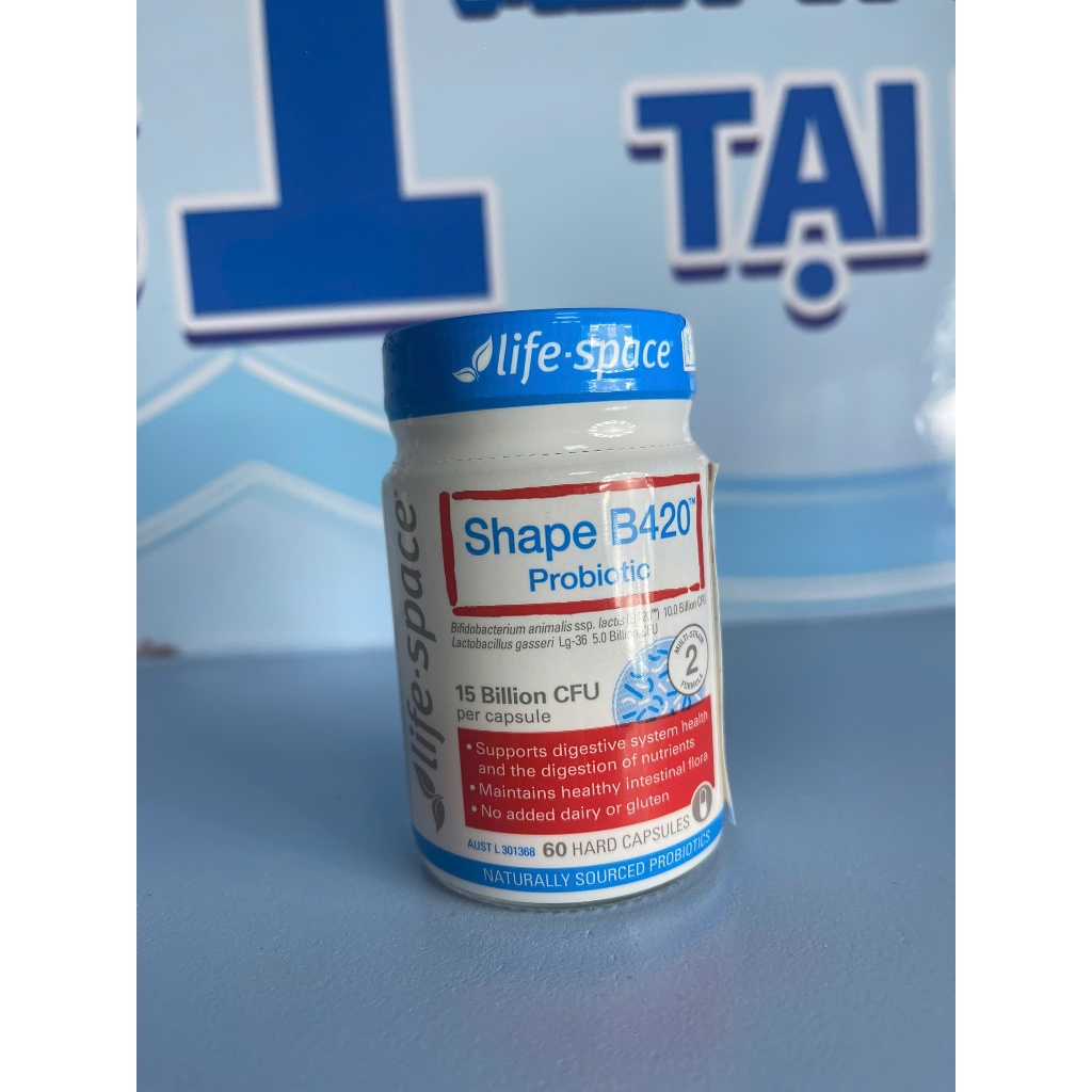 Thực Phẩm Bổ Sung Men Vi Sinh Life Space Shape B420 Probiotic – Model B420, Hộp 60 Viên, Hỗ Trợ Giảm