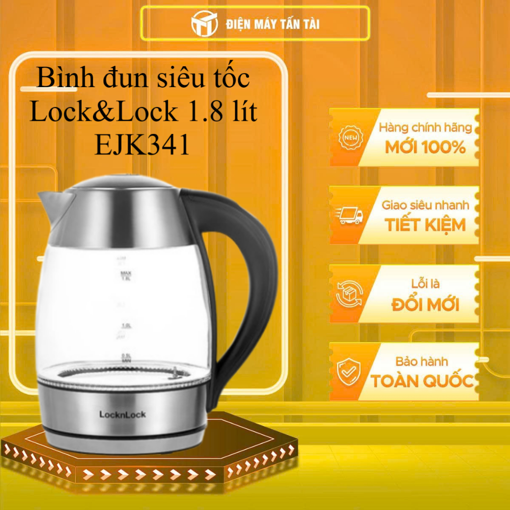 EJK341 - Bình đun siêu tốc Lock&Lock 1.8 lít EJK341 - GIAO TOÀN QUỐC