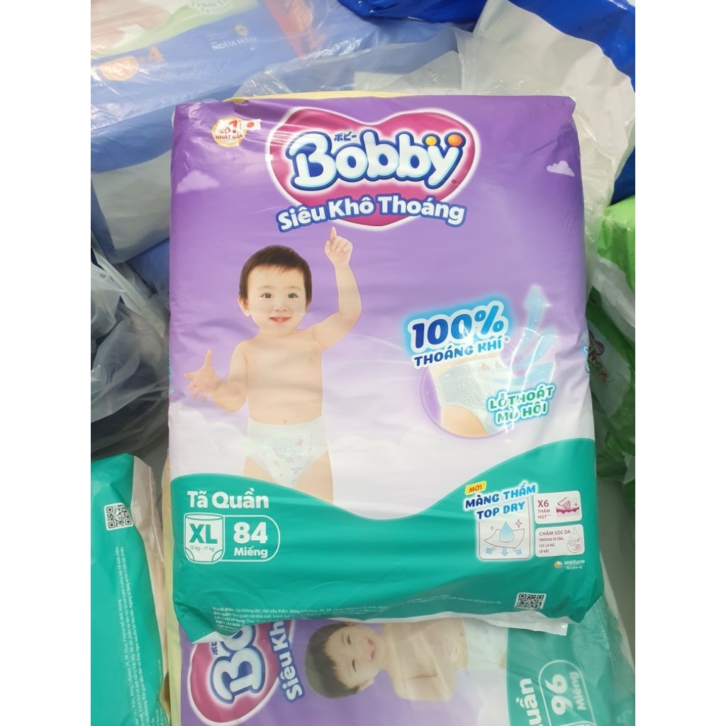 Bỉm quần Bobby jumbo XL 84 miếng
