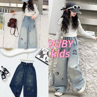 Quần Ống Suông Nữ Bé Gái Thêu Hình Đáng Yêu DUBYKIDS Ma0073 In Hình Helokity Dễ Thương Đáng Yêu