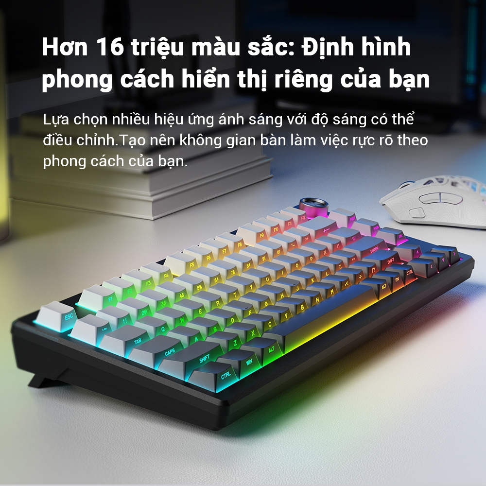 Bàn Phím Có Dây FURYCUBE IP75, 75% Layout, PBT Bền Đẹp, RGB Nhẹ Nhàng, Win&macOS, Núm Xoay Tiện Lợi | BigBuy360 - bigbuy360.vn