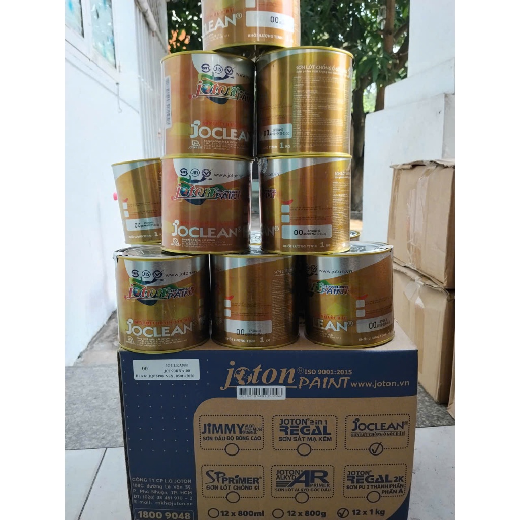 SƠN LÓT CHỐNG Ố GỐC DẦU JOTON JOCLEAN – LON 1KG Chuyên trị ố vàng, loang màu