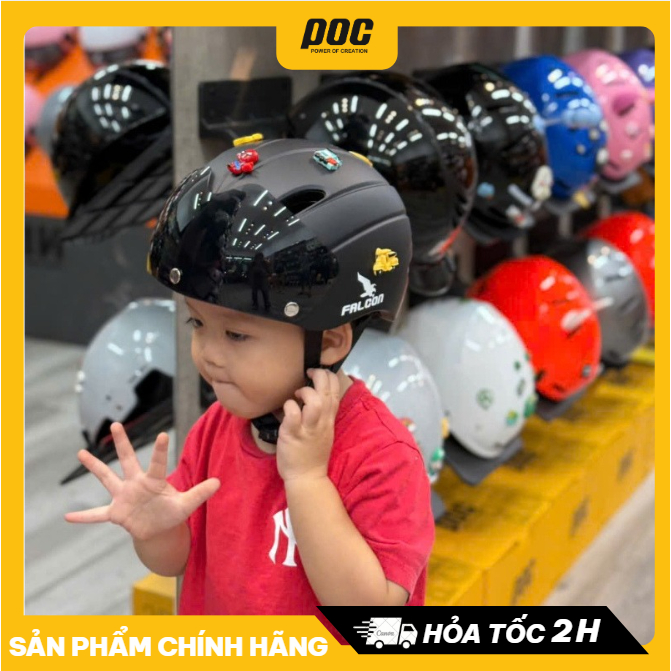 Nón bảo hiểm trẻ em POC HELMETS Falcon City – Mũ bảo hiểm có kính, Siêu nhẹ, Chính Hãng