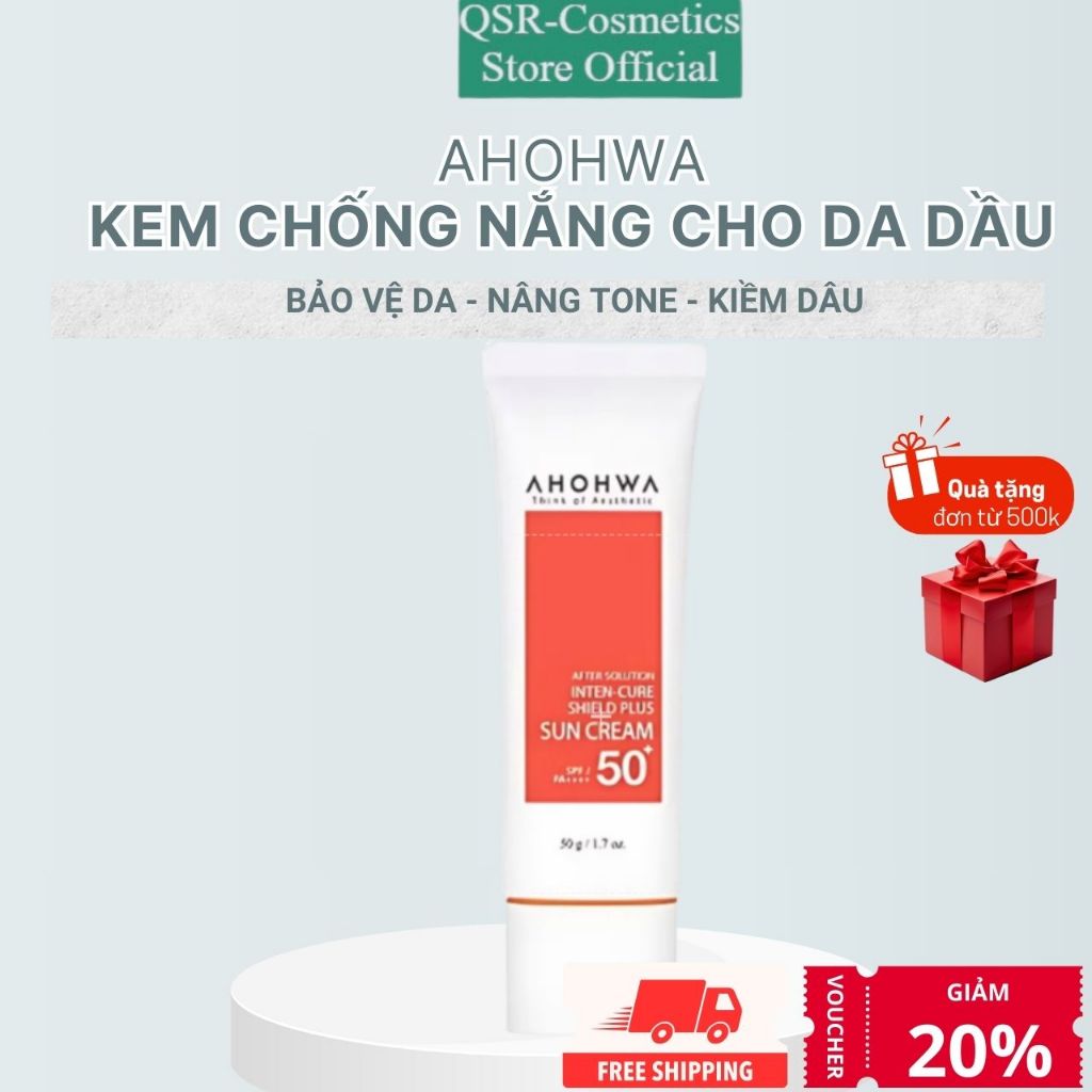 (Chính Hãng) Kem Chống Nắng Ahohwa Dành Cho Da Dầu SPF 50+ PA++++