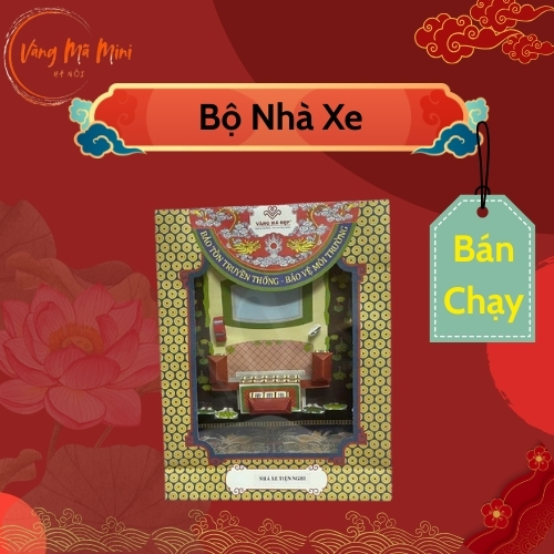 Vàng Mã Mini - Bộ Lễ vàng mã nhà xe - tiện nghi đầy đủ - Vàng Mã Giấy cúng đẹp