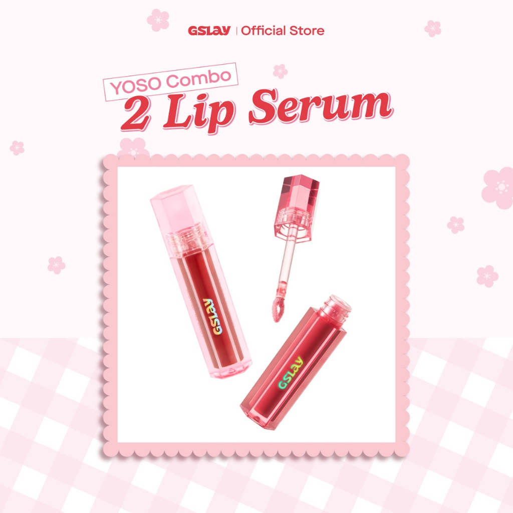 [LIVESTREAM KOL]Combo 02 Son Dưỡng Bóng Có Màu Thuần Chay GSLAY YOSO Lip Serum dưỡng ẩm, tái tạo môi