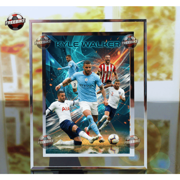 KHUNG POSTER KYLE WALKER BẰNG KÍNH PHA LÊ CAO CẤP