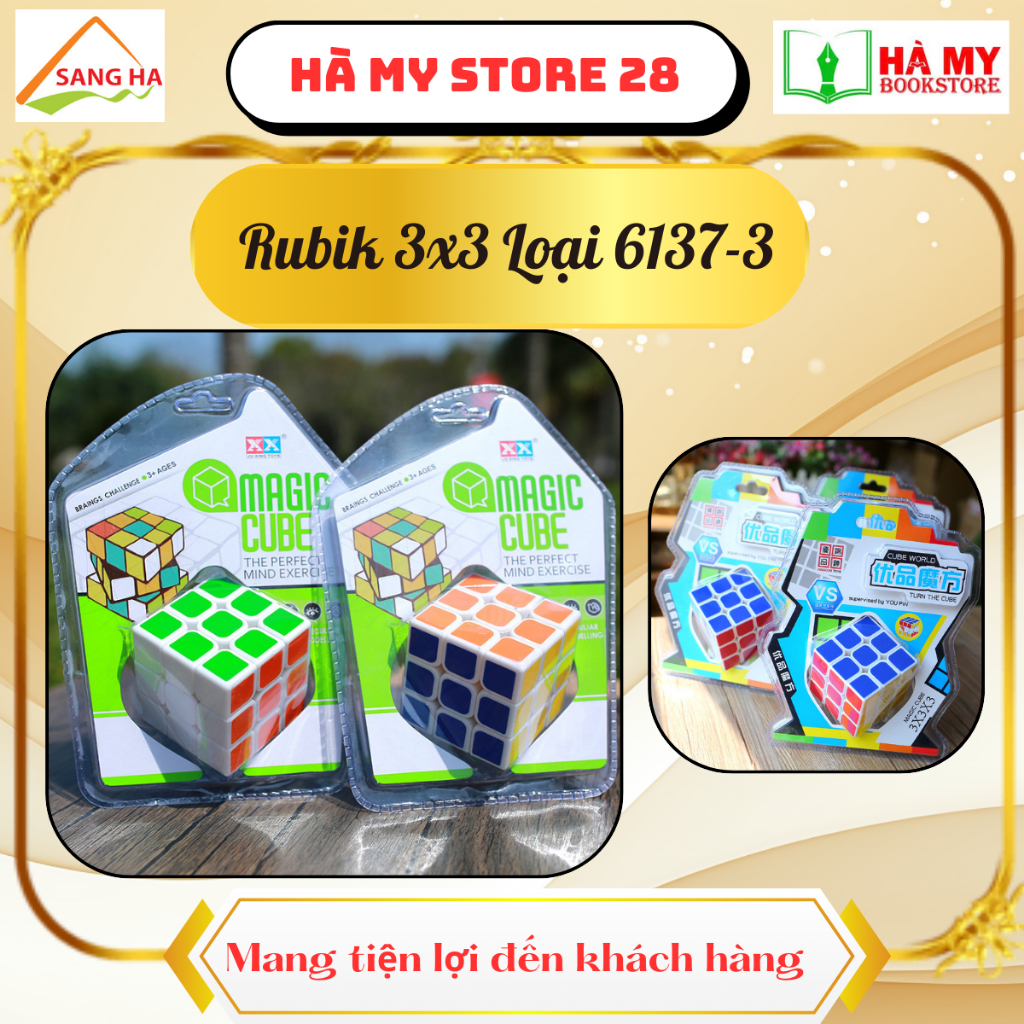Rubik 3x3 Loại Xịn 6137-3 – Trải Nghiệm Xoay Mượt, Đỉnh Cao Tư Duy