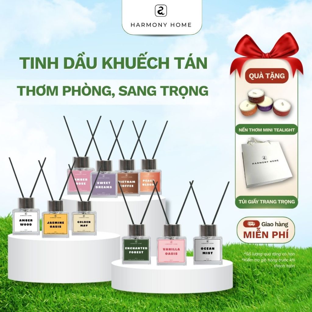 Tinh Dầu Thơm Phòng Khuếch Tán - Hương Nước Hoa Dễ Chịu, Sang Trọng, Thơm Lâu - [A] Harmony Home