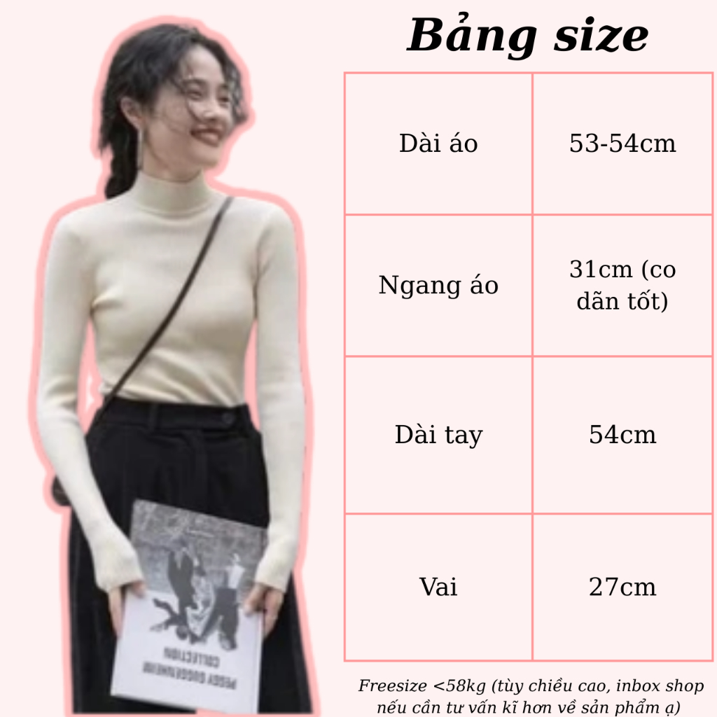 Áo Len Tăm Cổ 3 Phân Giữ Nhiệt Chất Len Mềm Mịn Co Dãn Tốt Nhiều Màu, Labibi | BigBuy360 - bigbuy360.vn