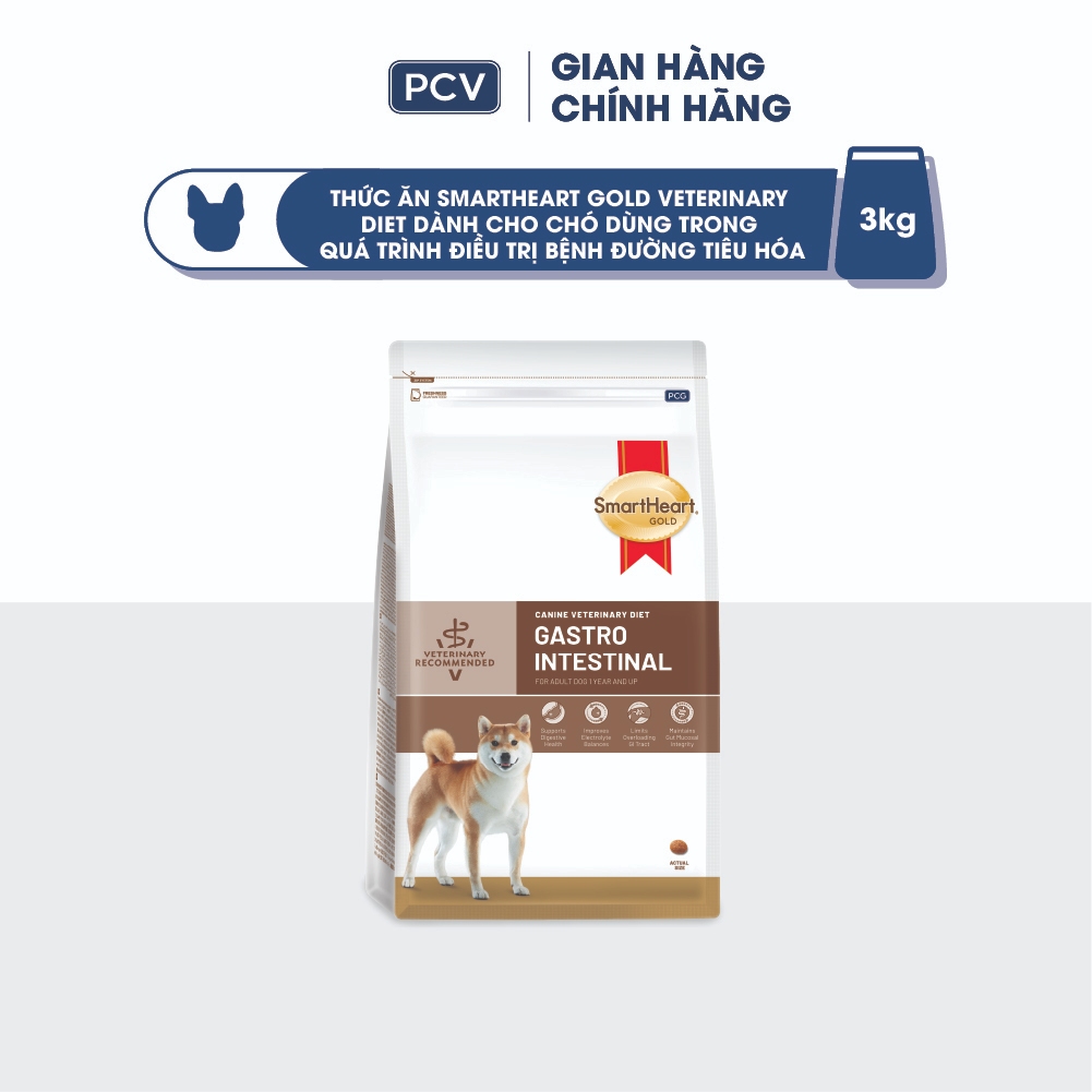 Thức ăn hạt SMARTHEART GOLD Veterinary Gastro cho chó bị rối loạn tiêu hóa, tiêu chảy hoặc nôn mửa 1